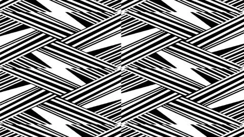 8K Abstract 3D Render with Striped Geometric Shapes Stock Illustration