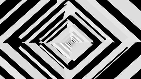 8K Abstract 3D Render with Striped Geometric Shapes Stock Illustration
