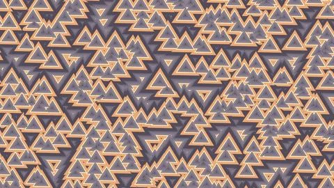 8K Abstract 3D Render with Striped Geometric Shapes Illustrazione stock