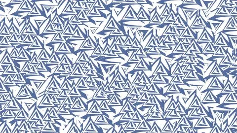 8K Abstract 3D Render with Striped Geometric Shapes Illustrazione stock