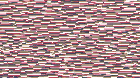 8K Abstract 3D Render with Striped Geometric Shapes Stock Illustration