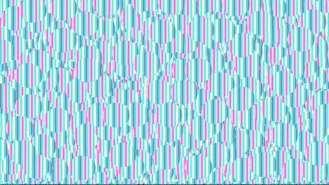 8K Abstract 3D Render with Striped Geometric Shapes Stock Illustration