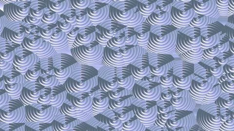 8K Abstract 3D Render with Striped Geometric Shapes Illustrazione stock