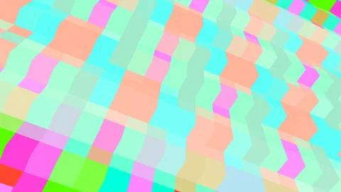 8K Abstract 3D Render with Striped Geometric Shapes Illustrazione stock