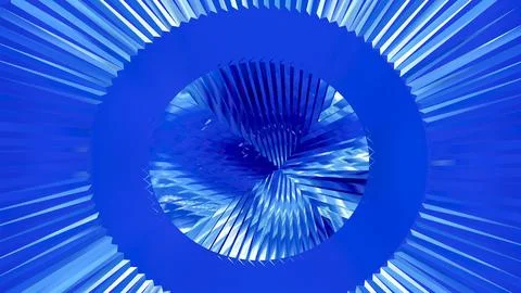 8K Abstract 3D Render with Striped Geometric Shapes Stock Illustration