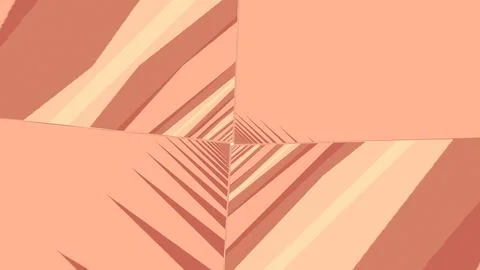 8K Abstract 3D Render with Striped Geometric Shapes Stock Illustration
