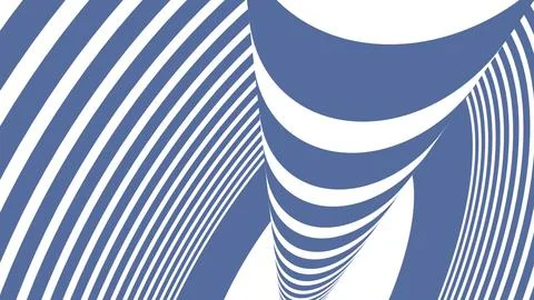 8K Abstract 3D Render with Striped Geometric Shapes Stock Illustration