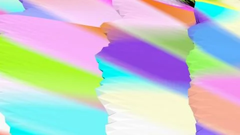 8K Abstract 3D Render with Striped Geometric Shapes Stock Illustration