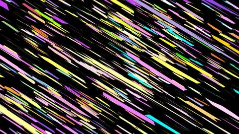 8K Abstract 3D Render with Striped Geometric Shapes Stock Illustration