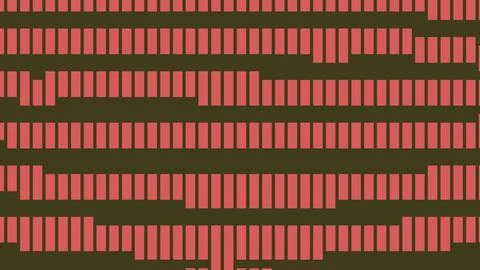 8K Abstract 3D Render with Striped Geometric Shapes Stock Illustration