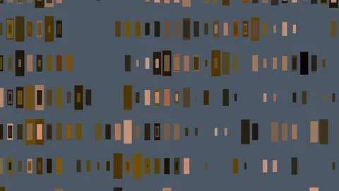 8K Abstract 3D Render with Striped Geometric Shapes Stock Illustration