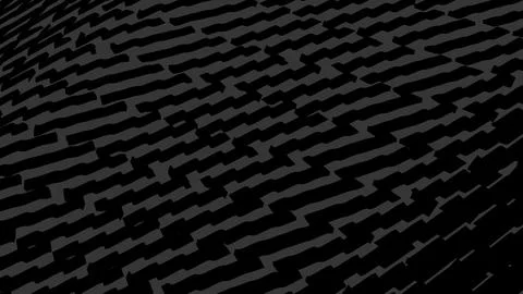 8K Abstract 3D Render with Striped Geometric Shapes Illustrazione stock