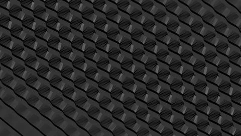 8K Abstract 3D Render with Striped Geometric Shapes Stock Illustration