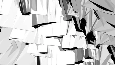 8K Abstract 3D Render with Striped Geometric Shapes Illustrazione stock