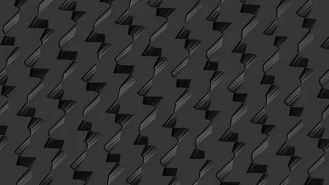 8K Abstract 3D Render with Striped Geometric Shapes Stock Illustration