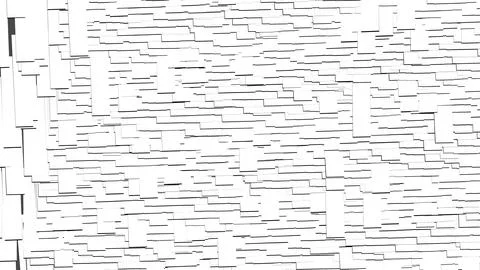 8K Abstract 3D Render with Striped Geometric Shapes Illustrazione stock