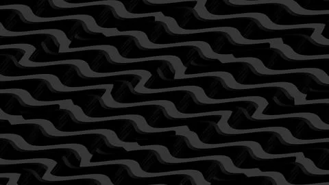 8K Abstract 3D Render with Striped Geometric Shapes Illustrazione stock