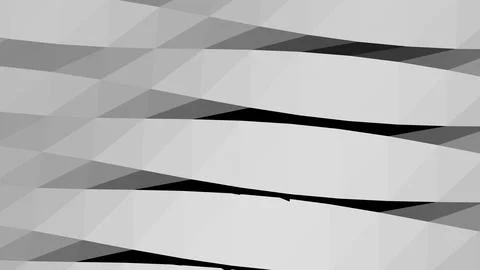 8K Abstract 3D Render with Striped Geometric Shapes Illustrazione stock