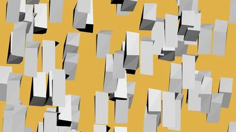 8K Abstract 3D Render with Striped Geometric Shapes Illustrazione stock