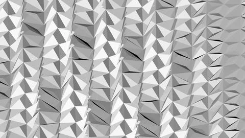 8K Abstract 3D Render with Striped Geometric Shapes Illustrazione stock