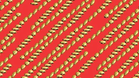 8K Abstract 3D Render with Striped Geometric Shapes Illustrazione stock