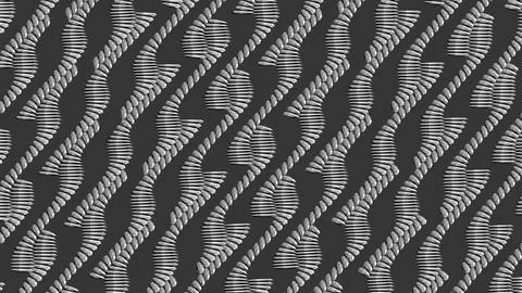 8K Abstract 3D Render with Striped Geometric Shapes Stock Illustration