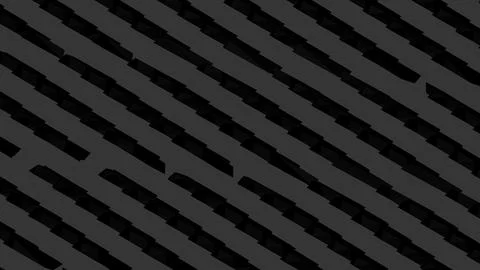 8K Abstract 3D Render with Striped Geometric Shapes Illustrazione stock