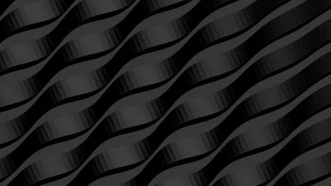 8K Abstract 3D Render with Striped Geometric Shapes Illustrazione stock