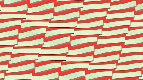 8K Abstract 3D Render with Striped Geometric Shapes Illustrazione stock