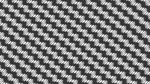 8K Abstract 3D Render with Striped Geometric Shapes Stock Illustration