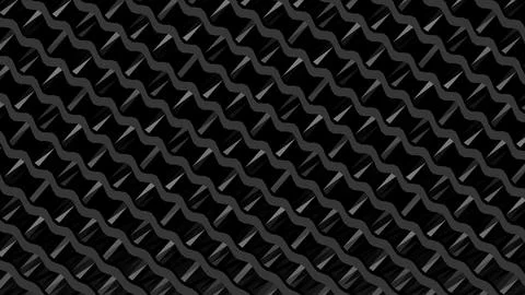8K Abstract 3D Render with Striped Geometric Shapes Illustrazione stock