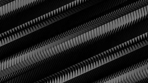 8K Abstract 3D Render with Striped Geometric Shapes Illustrazione stock