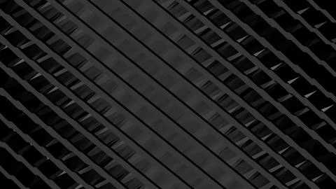 8K Abstract 3D Render with Striped Geometric Shapes Stock Illustration