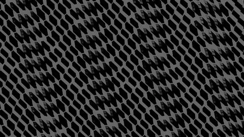 8K Abstract 3D Render with Striped Geometric Shapes Stock Illustration