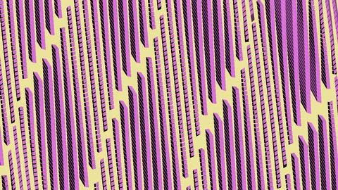 8K Abstract 3D Render with Striped Geometric Shapes Stock Illustration