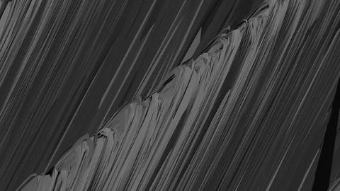8K Abstract 3D Render with Striped Geometric Shapes Illustrazione stock