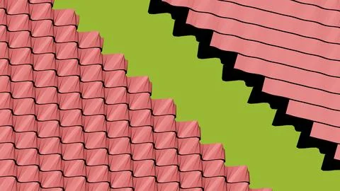 8K Abstract 3D Render with Striped Geometric Shapes Stock Illustration
