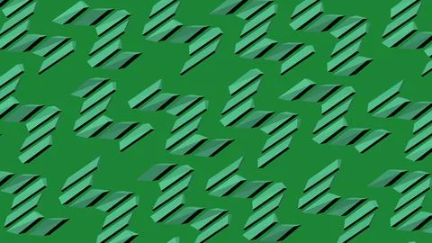 8K Abstract 3D Render with Striped Geometric Shapes 스톡 일러스트