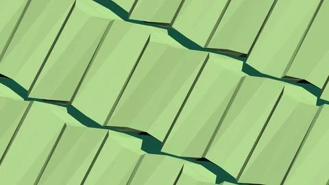 8K Abstract 3D Render with Striped Geometric Shapes Illustrazione stock