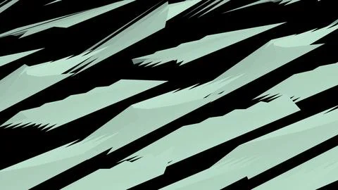 8K Abstract 3D Render with Striped Geometric Shapes Stock Illustration
