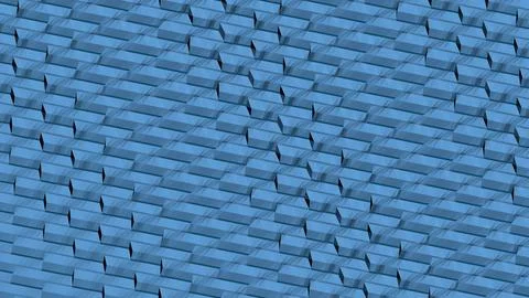 8K Abstract 3D Render with Striped Geometric Shapes Illustrazione stock