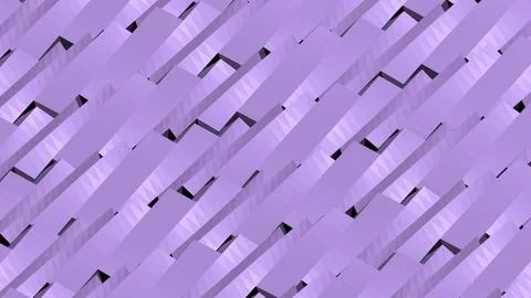 8K Abstract 3D Render with Striped Geometric Shapes Illustrazione stock