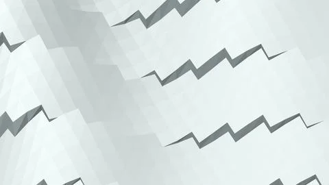 8K Abstract 3D Render with Striped Geometric Shapes Stock Illustration