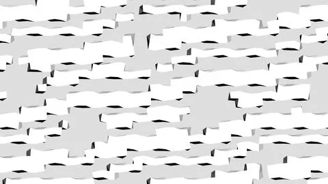 8K Abstract 3D Render with Striped Geometric Shapes Stock Illustration