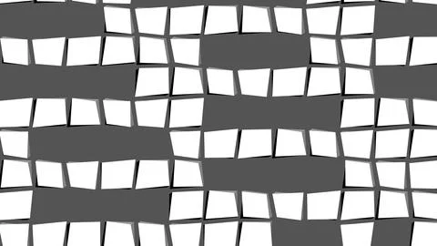 8K Abstract 3D Render with Striped Geometric Shapes Stock Illustration