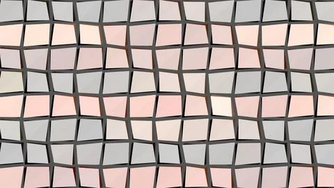 8K Abstract 3D Render with Striped Geometric Shapes Illustrazione stock