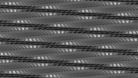 8K Abstract 3D Render with Striped Geometric Shapes Stock Illustration