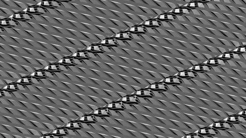 8K Abstract 3D Render with Striped Geometric Shapes Illustrazione stock