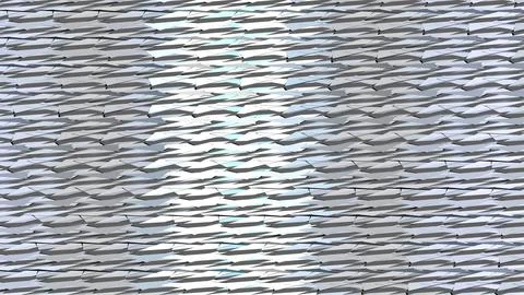 8K Abstract 3D Render with Striped Geometric Shapes Stock Illustration