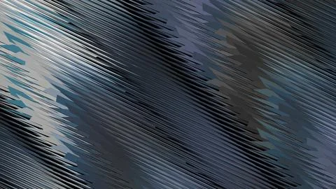 8K Abstract 3D Render with Striped Geometric Shapes Stock Illustration